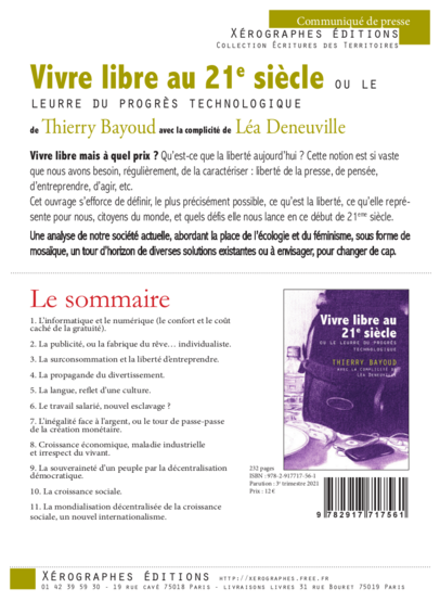 Hier, avec Léa Deneuville, alors que nous arrivions au festival Quartier du Livre pour présenter notre essai « Vivre libre au 21e siècle (ou le leurre du progrès technologique) », nous avons eu l'agréable surprise de découvrir que « Le recueil de Nakamoto », tout juste publié par @pvheditions@lire.im , dans lequel nous signons « Chronique d'un crevard », nouvelle d'anticipation, était mis en avant sur un présentoir à côté de notre essai. 🙂 

#lecture #livres #livre #politique #numérique #bitcoin