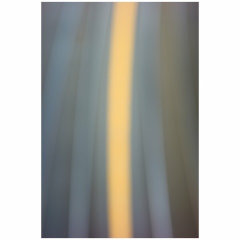 Abstract photo of a vibrant yellow vertical line, slightly curved, accompanied by some smaller gray lines on both sides.