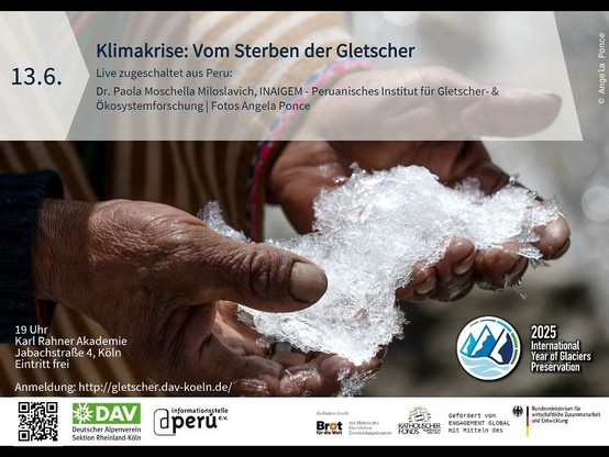 Die Informationen zur Gletscherveranstaltung am 13.06.