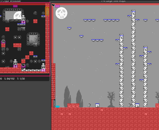 Screenshot of GB Studio with a close up of the new area