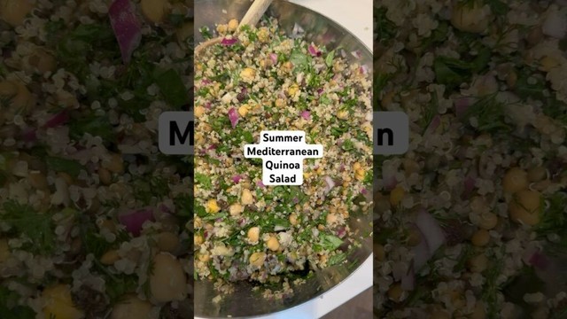 My signature go-to Mediterranean Quinoa Lentil Herb Salad Recipe #healthyrecipes #healthylifestyle
