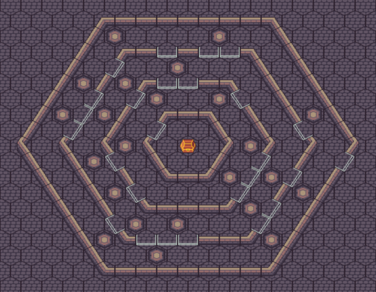 Mock idea of a maze for Hexgrid game