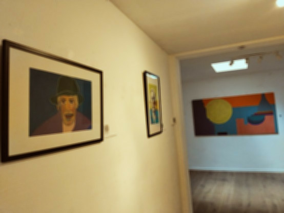 A blurred photo of an exhibition in Maastricht by Corina Karstenberg New York Is Burning