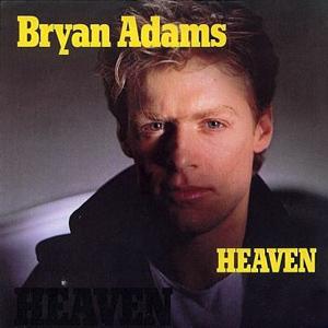The front cover of Bryan Adams Heaven single