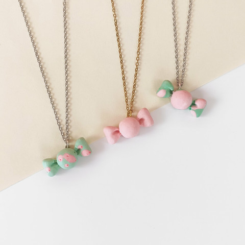 handmade necklaces with candy pendant
