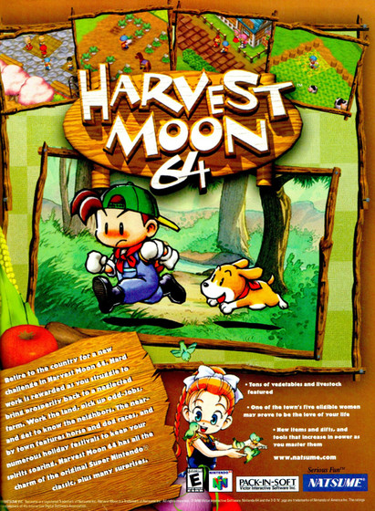 Harvest Moon 64 Magazine Ad (1999)