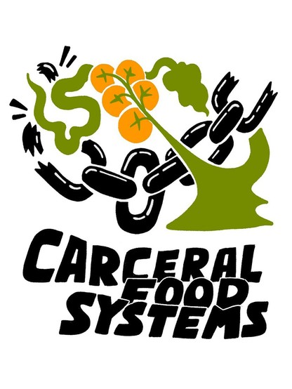“Carceral Food Systems” under an image of a tomato plant and a chain intertwined. The tomato plant appears to break through the chains. From the cover of Vol. 12 No. 1 (2025): Exploring carceral food systems: Tensions, experiences and possibilities.