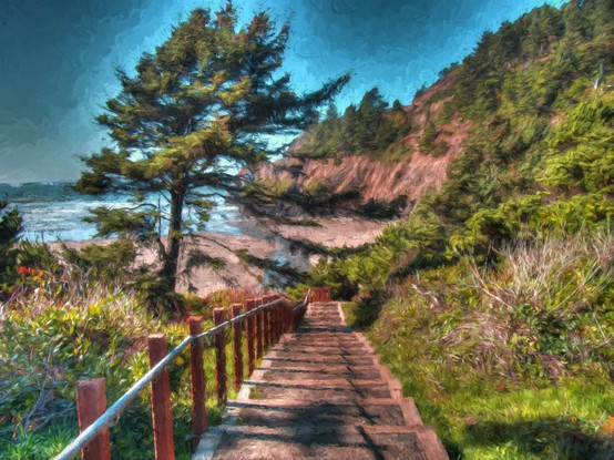 Stairway to Agate Beach in Newport, Oregon! The surfers use these stairs to get to the waves. Prints and more for sale at: https://pixels.com/featured/stairway-to-agate-beach-thom-zehrfeld.html?newartwork=true #coastalart #Beach #Art #PNW #BuyIntoArt #Surfers #HomeDecor #Prints #Puzzle #Mugs #WallArtForSale #ArtForSale #ArtMatters #MastoArt #Mastodon #ArtforInteriorDesign #HospitalityInteriors 
#InteriorDesign #Wallart #InteriorDecorating #WallArtForSale #PhotoOfTheDay #FediGiftShop  #GiftIdeas #FediArt #Prints #FediArtShop #Colorful #Nature