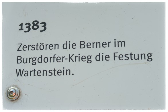 A notice board, telling some historical facts.