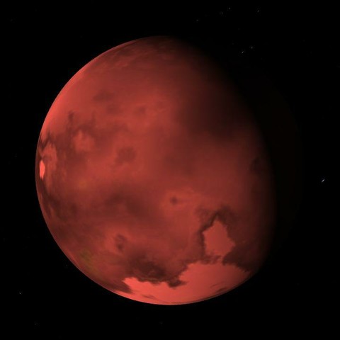 A computer-generated representation of the Kepler-1356 b exoplanet.