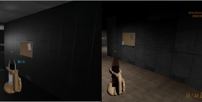 a before and after picture of the game.