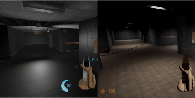 a before and after picture of the game.