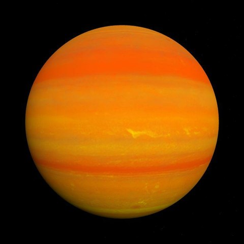 A computer-generated representation of the HATS-18 b exoplanet.