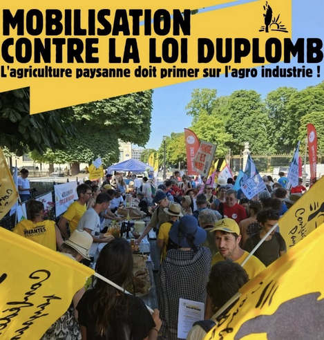 Affiche de la conf paysanne contre la loi Duplomb