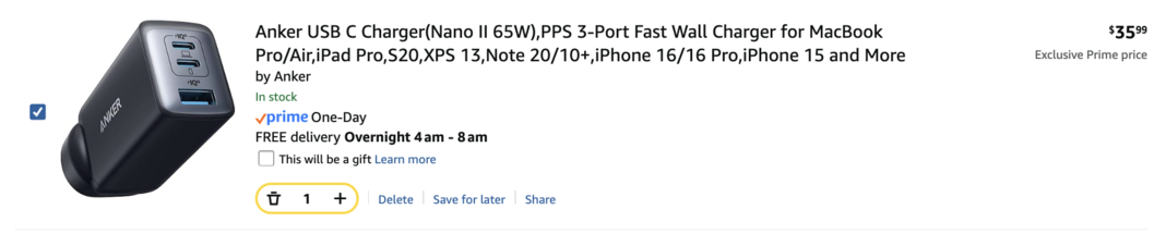 before prime day, the price is $35.99