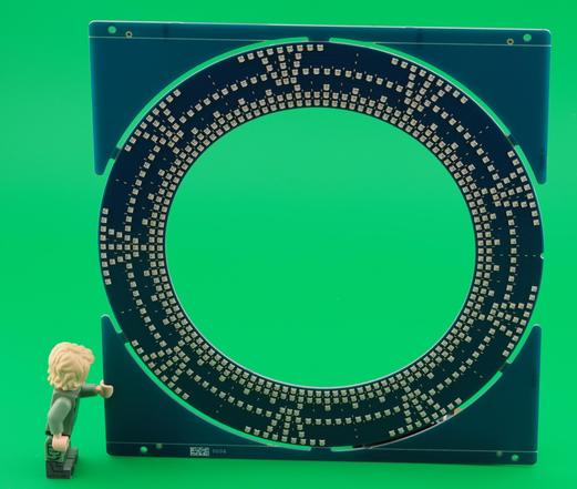 Stargate PCB, 5522 RGB LEDs in rings