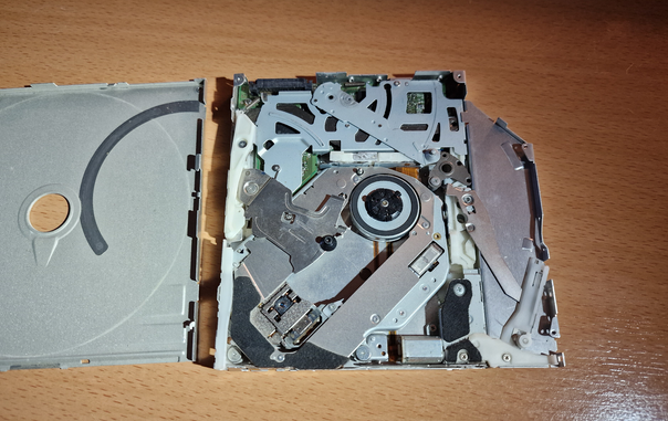 The internals of my USB CD writer.