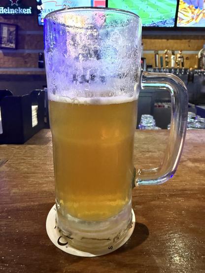 Photo of a beer pint.