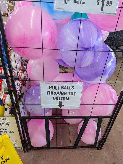 PULL BALLS THROUGH THE BOTTOM