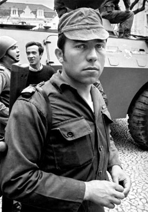 Salgueiro Maia in Lisbon,  during the revolution events of 25 April 1974.