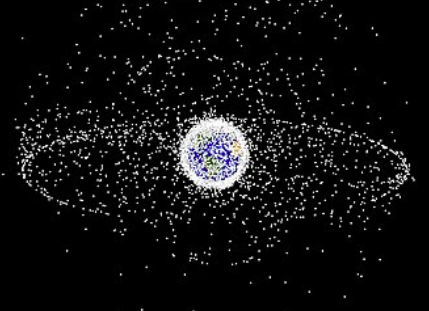 Kessler Syndrome:
"It describes a situation in which the density of objects in low Earth orbit (LEO) becomes so high due to space pollution that collisions between these objects..."
"NASA space debris expert Don Kessler observed that, once past a certain critical mass, the total amount of space debris will keep on increasing."
Sounds as if its a chemical reaction creating matter not free will of idiots.