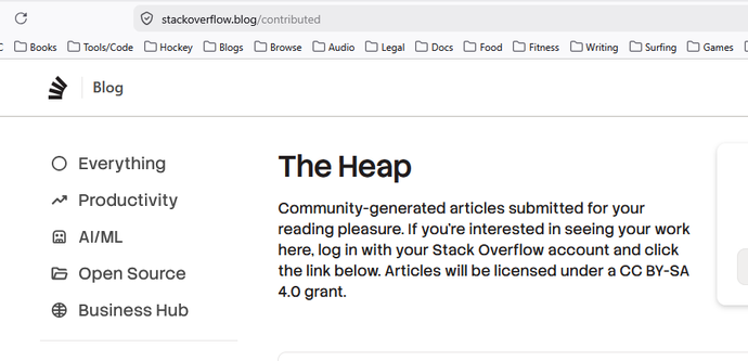 "The Heap" Community-Generated articles from stack overflow