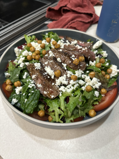 A photo of the steak salad I made for my wife yesterday.