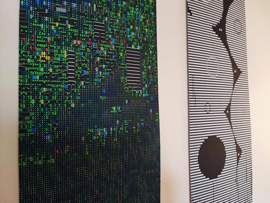 Close-up photo of long ASCII-prints.
