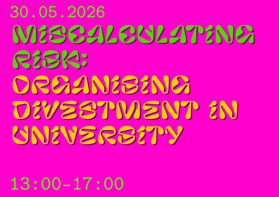 Poster with a hot pink background, the name of the event, and the date and time.