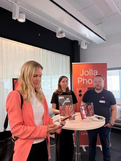 Jolla at Sitra's networking event about digital sovereignty.