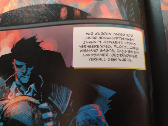 Foto eines Ausschnitt eines comics. Text im Beitrag.