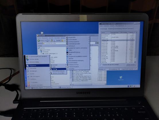 Picture of a laptop running Windows XP