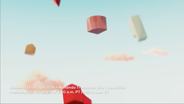 A screenshot of the pre-stream graphics from the Nintendo Direct.