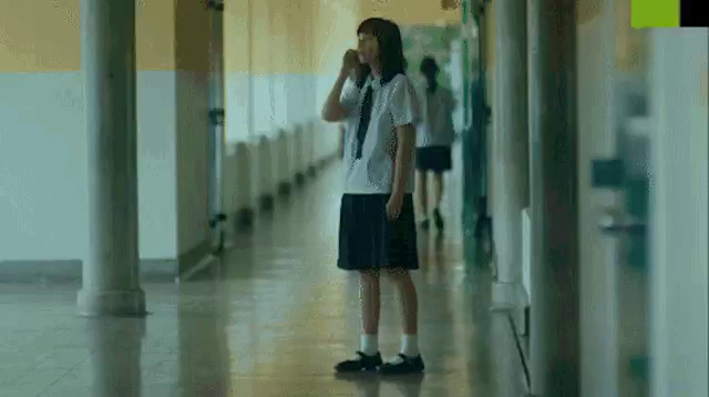A gif from the popular Thai series "Girl From Nowhere".
The character Nanno throws here phone onto the ground, smashing it.