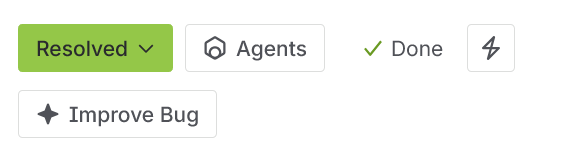 Screenshot of Jira showing new Improve Bug button