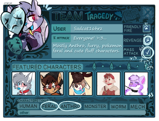 artfight tragedy card