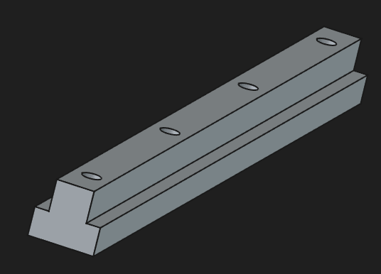 Screenshot of the T-Profile.
It has 4 mounting holes.