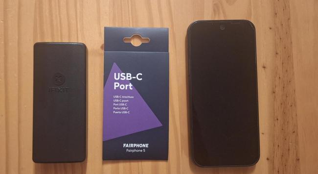 Closed Fairphone with new USB-C port