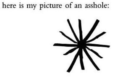 Kurt Vonnegut's drawing of an asshole
