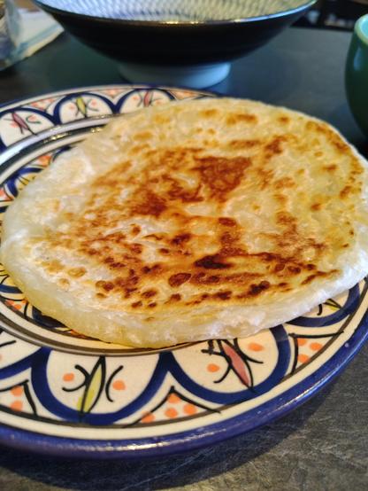 Fried paratha in a Moroccan dish