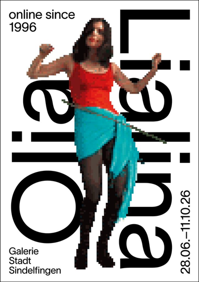 Poster of Online Since 1996, Olia Lialina’s solo exhibition in Galerie Stadt Sindelfingen.