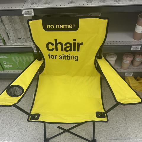 Bright yellow chair for outdoors