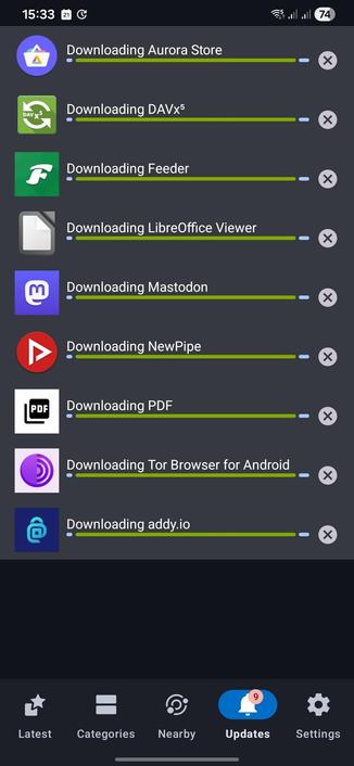 Fdroid updating process..👌