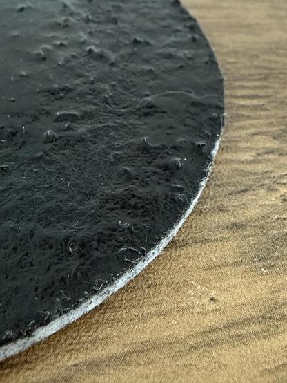 Felt coaster bottom, covered with Flex Seal