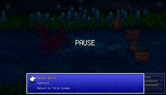 A screenshot of the Pixel Remaster of final fantasy 5, of optional superboss Shinryu crumbling after death.