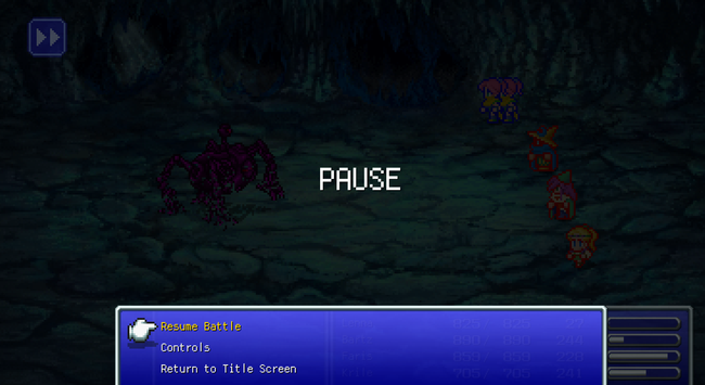 A screenshot of the Pixel Remaster of final fantasy 5, of optional superboss Omega crumbling after his death.
