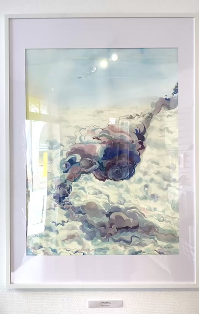 A video where I walk past the 3 paintings from the series "Flight Basel-Dublin" that are hung in my exhibition "Horizons". In front of each painting I zoom in, to show several details.