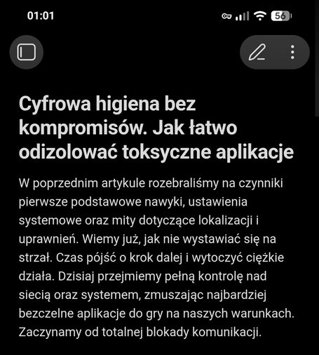 Screen z Obsidisn'a pokazujacy wstęp do artykułu.