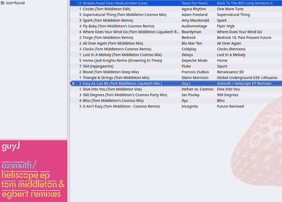 Musical artists and titles, focusing on producer and remixer Tom Middleton