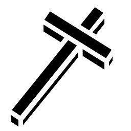 An icon depicting a stylised crucifix.